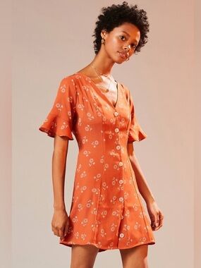 Urban Outfitters Kimchi Blue Sunflower Button-Down Dress - S